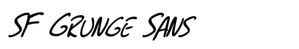 SF Grunge Sans font preview